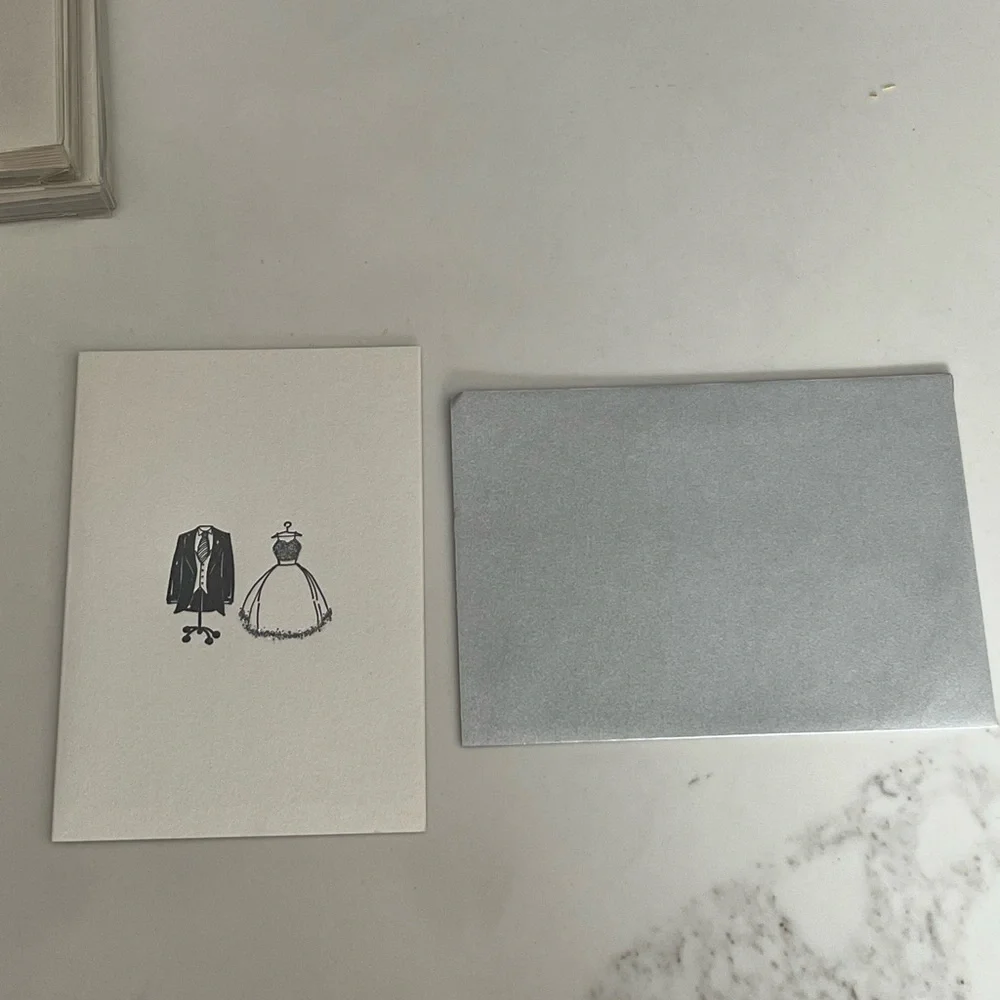 NWT two sets of papyrus bride and groom wedding cards.  Card Measures 3.5” x 5”.